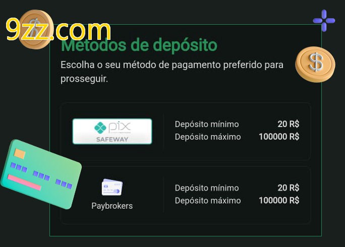 O cassino 9zz.combet oferece uma grande variedade de métodos de pagamento