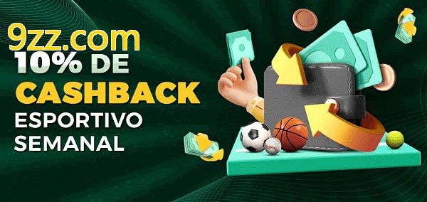 10% de bônus de cashback na 9zz.com