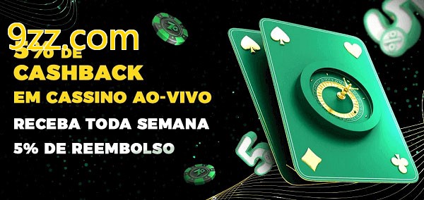 Promoções do cassino ao Vivo 9zz.com